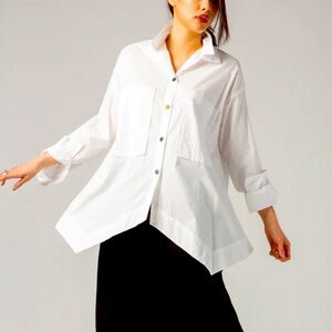 KALIYANA outside shirt in white Carnaby. 100%cotton